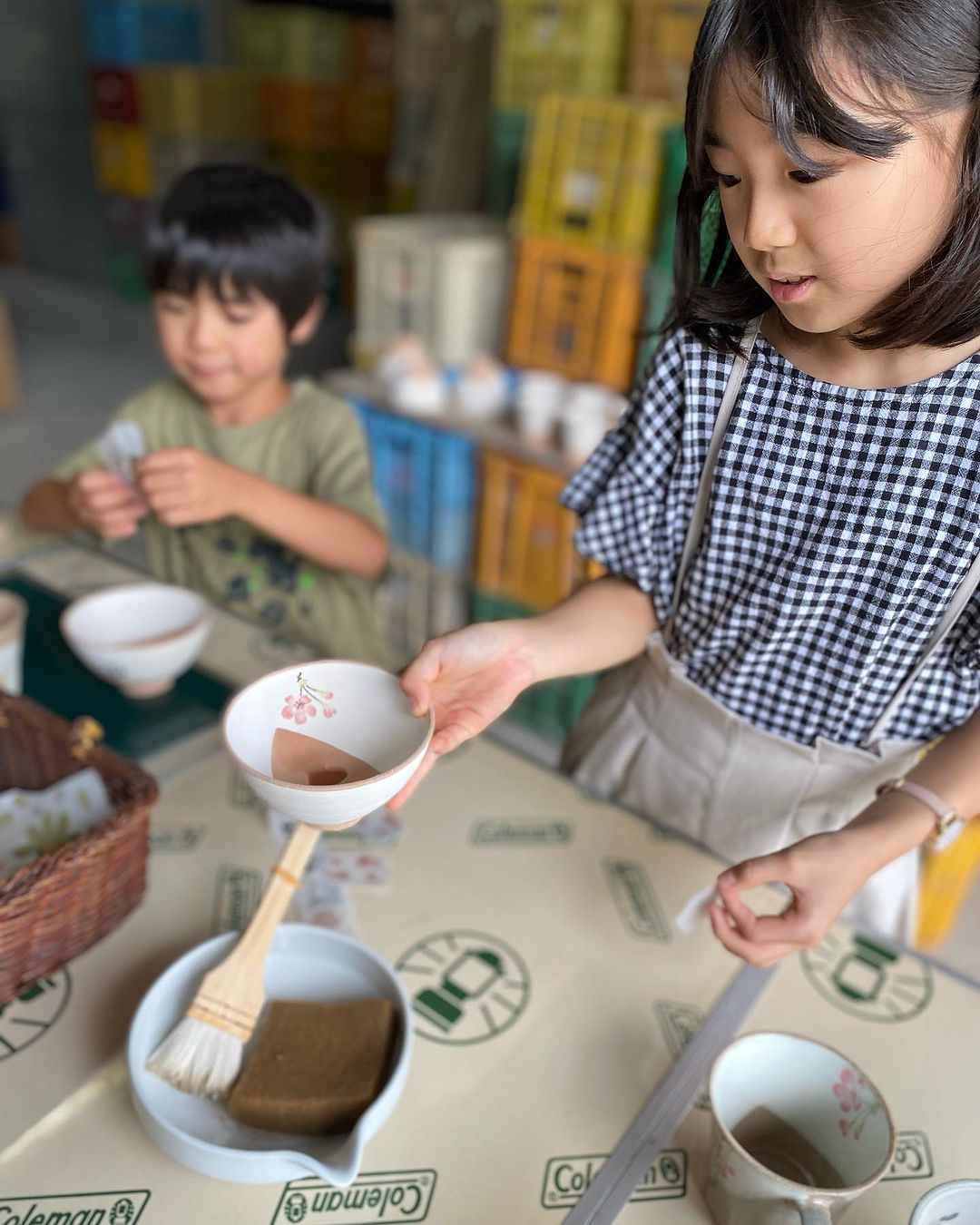 竜仙窯で体験中！